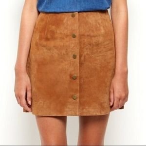 New Look Premium Suede Mini Skirt Black Snaps